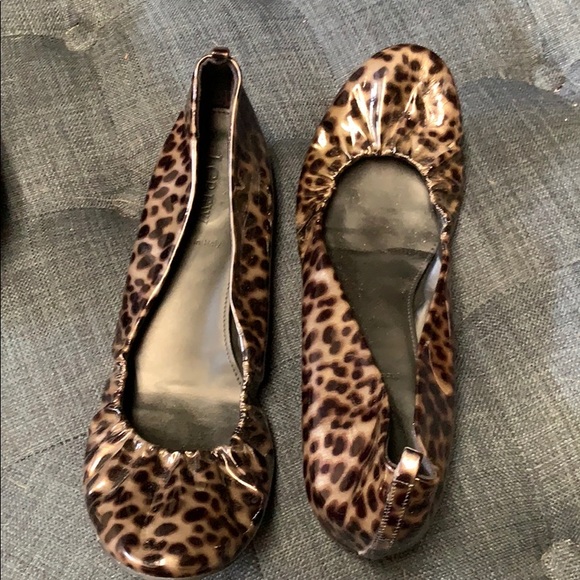j crew leopard flats